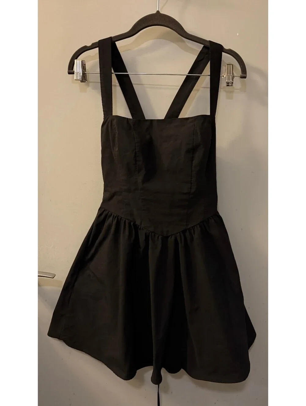 Free People Black Corset Mini Dress XS Lace-Up Back Fit & Flare Night Out